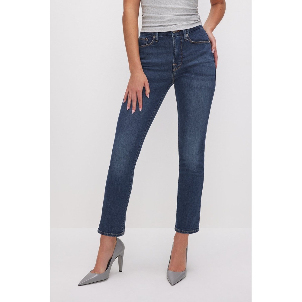 Good American Good Legs Straight Jeans in Blue004 Plus Size 22